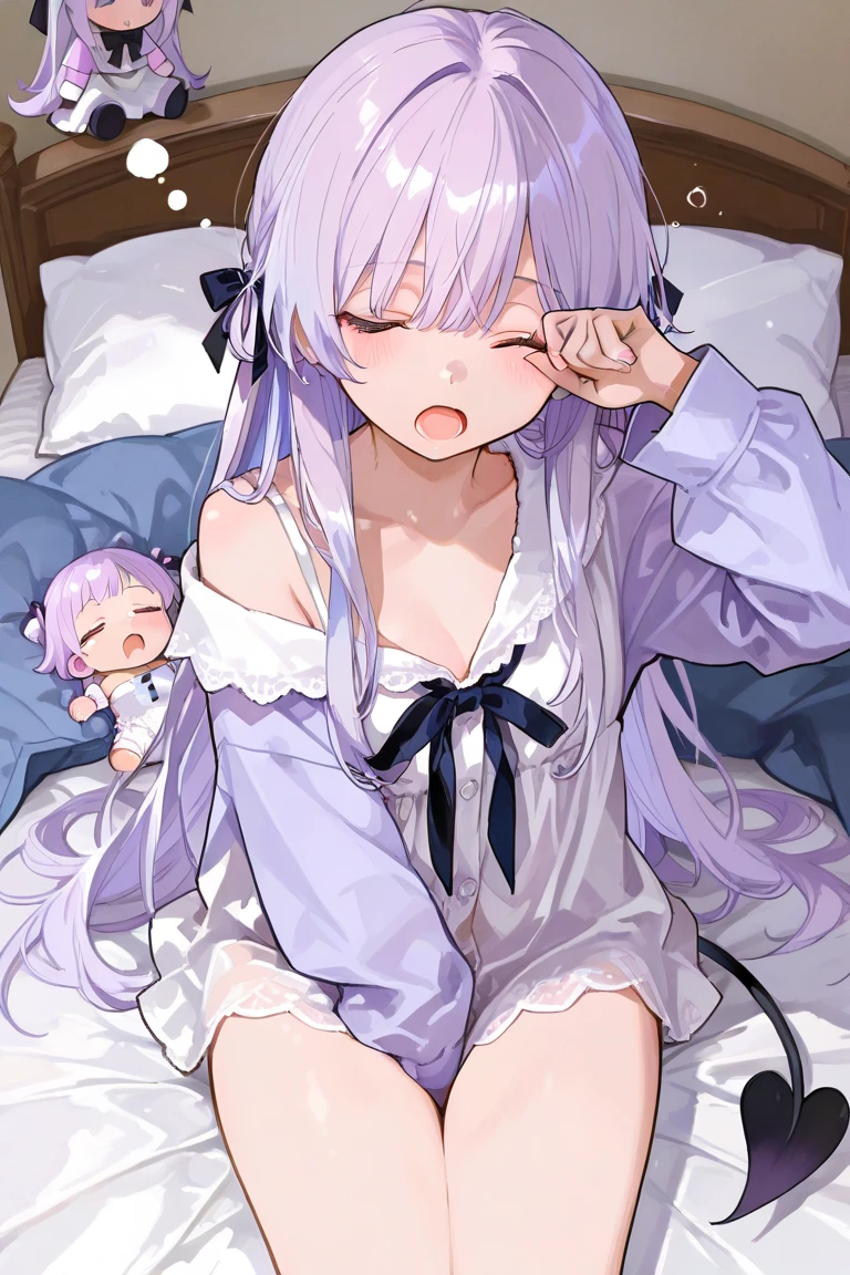 Located on the bed in the bedroom,,A little boy stands between the girl's legs,A little girl with pink hair lying on the bed(Pink double ponytail,Cat ears,Wearing a white transparent dress,Petite body,A girl with closed eyes,Sleep in bed,girl sleeping,Clothes were torn by men,gigantic cleavage breasts,Private areas exposed,female genital,A white viscous liquid flows from the female genitalia,Humiliated by boys,vaginal dilation,Dewy,white stockings,closing her eyes,Girl in a coma,Comatose girl,Raped by boys,Violated by boys,Fornication),The younger brother raped his sleeping sister