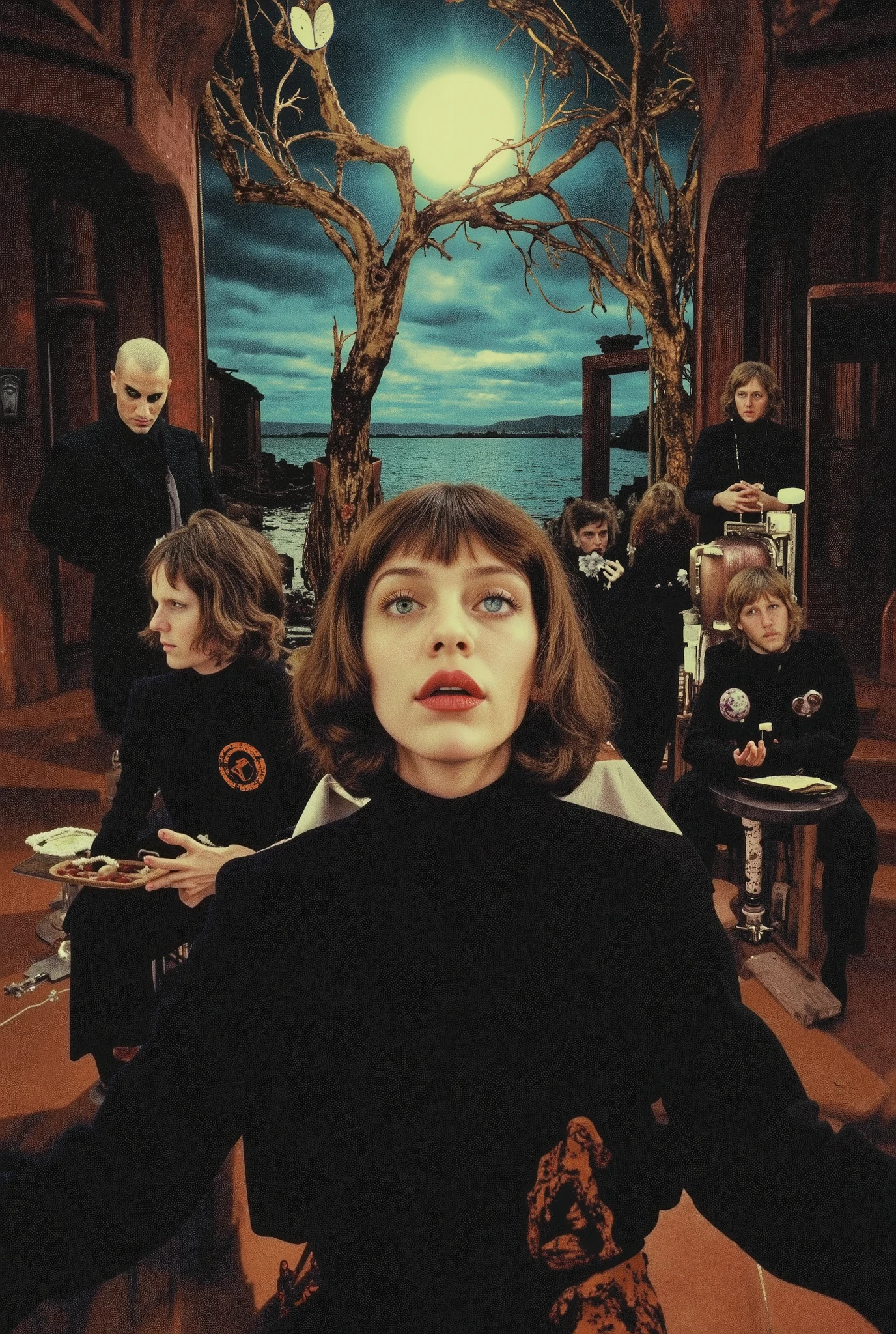 Surrealist Psicopop. intriguing people. film David Lynch — Dreams, Mysteries and Secrets. cinematic. 8K.