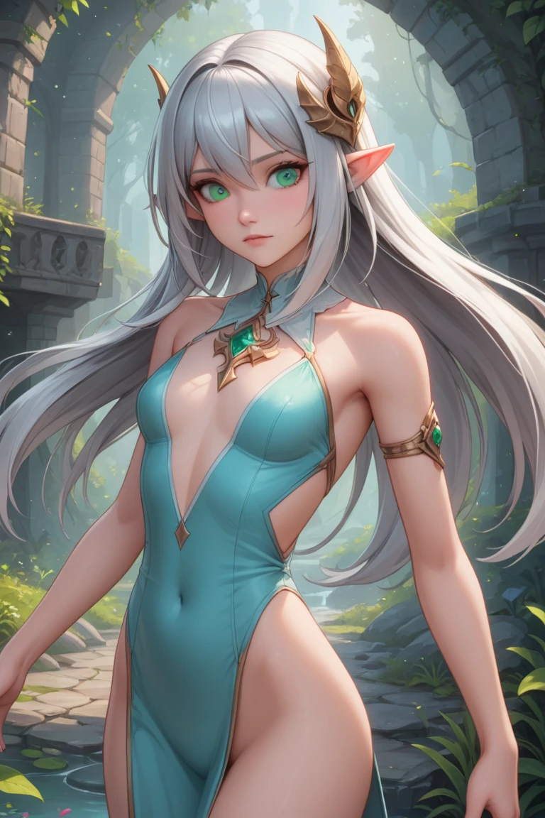 (obra-prima, melhor qualidade, ultra detalhado, realista)1.5, 1girl, solo, (sexy, mulher bonita, rosto perfeito, olhos perfeitos, corpo feminino perfeito)1.5, (mulher elfa, nice bikini, war_glam, uma mulher em armadura corporal, blindado, meias, cinto de liga, Elven Jewelry, armadura detalhada, cabelo longo, cabelo preto, franja romba), (sentado em um tronco gigante dentro de uma floresta densa, enevoado), (seios grandes:1.5), Volumetric lighting, suave, HDR, cores vivas, 8K resolution