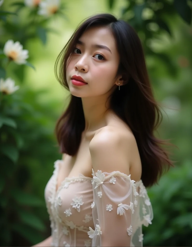((Exposing breasts 1.6))),(((Exposing breasts 1.6))),(((Exposing breasts 1.6))),masterpiece, Highest quality, 8k, Absurd, Beautiful medium long bob hair,Woman in her late 20s, That shy expression is cute, (Sensual Style),((Seven episodes were filmed...............1.4)), (Nude 1.5), No makeup, The near road and the far road, Written boundary depth, Surreal, High resolution, photograph, Sharp focus, Face lamp, Dynamic Lighting, highest detailed, ,Extreme detaileds、Super detaileded、detailed、Real Skin、elegant features、Positive and optimistic、(The background is a colorful flower field)