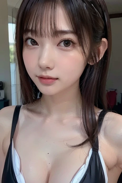 table top, highest quality, 8K, 15 year old naked girl, small breasts、((Big eyes))、(((uniform))),学校のclassroom,(((view audience))),RAW photo, absurd,(((nude))),(((small areola))),(((small nipples))), (((はだけたuniformの上着))),award winning portrait,long eyelashes, smile, alone, daytime, idol face, delicate girl, Upper body, Digital single-lens reflex camera, looking at the viewer, (((rosy cheeks))),(((blush))),Frank, Sophisticated, thin arms, Soft rays、professional lighting, chromatic aberration, (Eye and face details:1.0), ((realistic))、1 girl, ((女子学生uniform)), look at the audience, young face、Satisfied look, show your chest、classroom、chest comes out、perfect anatomy,precise fingers,(((short hair))),(((short twin tails)))、orange hair