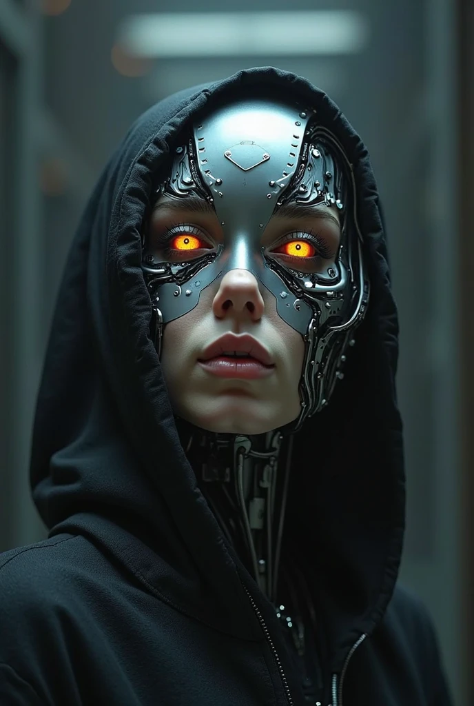 Where is the robotic half face - SeaArt AI