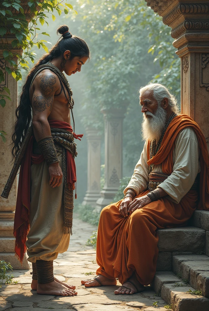 Indra begged narada to tell him if there is any solution.