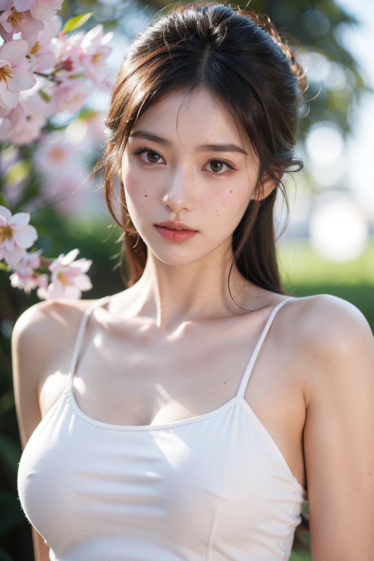 (((Upper body shot,Close-up photo)))、(((long hair,Bun hairstyle)))、(((Rainy Day,get wet)))、(((White summer chiffon shirt,get wet雪紡衫)))、18 years old、angry、girl、Plump breasts、Point on chest、Penetrating breasts、Showing nipples、Light eye makeup、Ultra-realistic faces、High resolution 16K、Skin texture must be natural、Use natural light and color、 High-quality photos taken by model agencies.