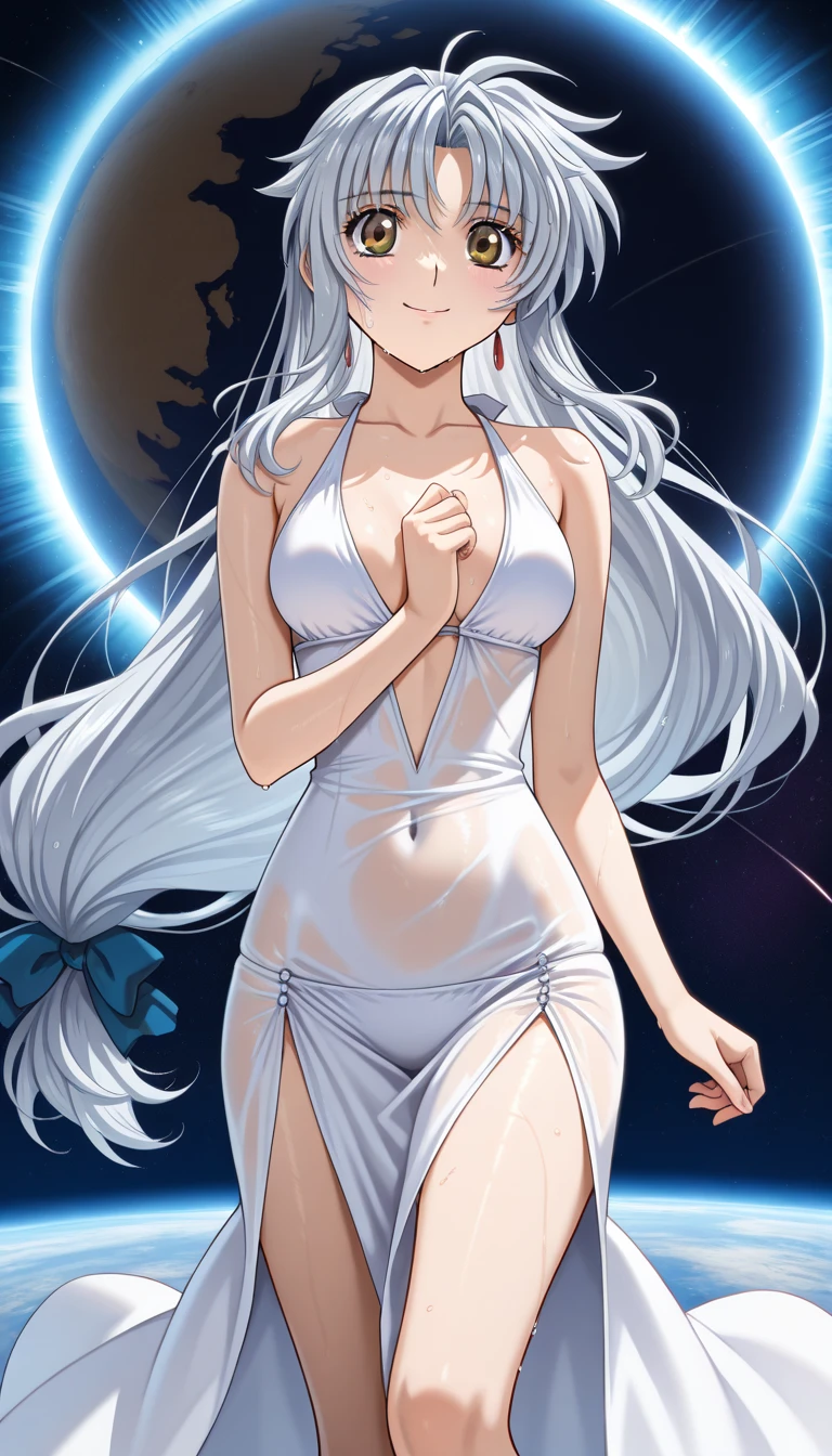 girl,Large Breasts,long hair,Topless