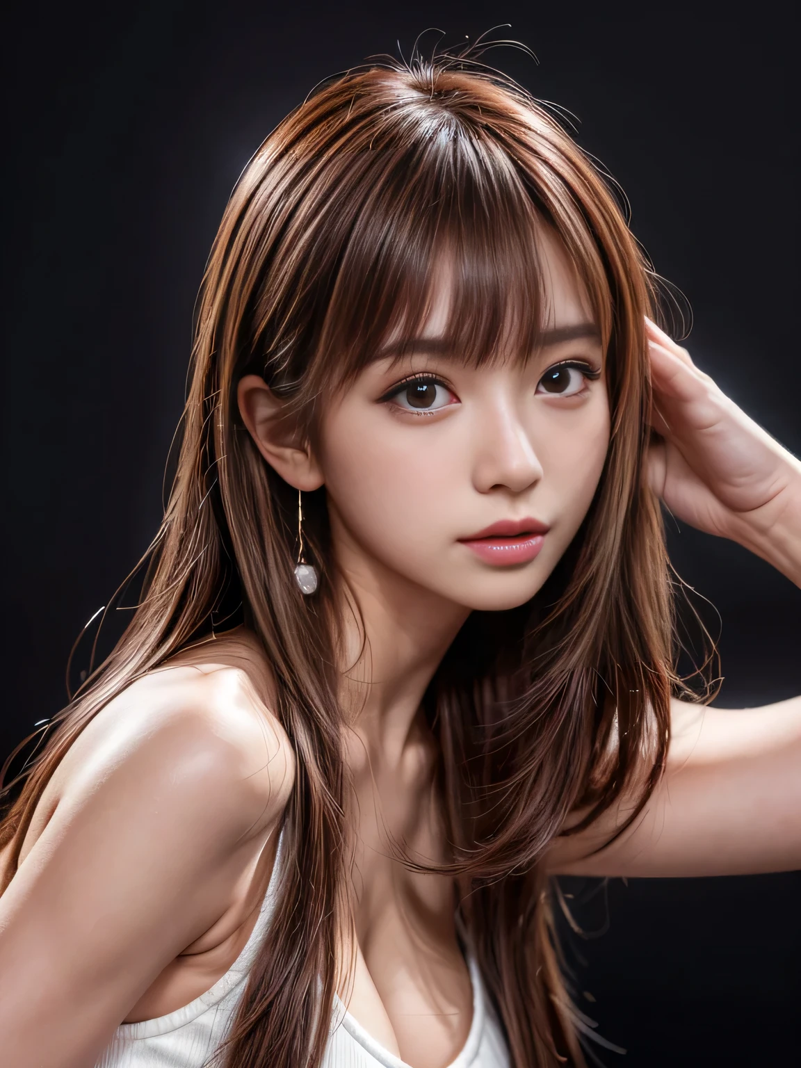 beautiful girl　judge　bangs