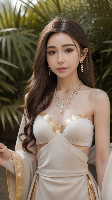 8k, highest quality, ultra details, Ajeng, Javanese beauty, girl, traditional Javanese hairstyle, adorned with fresh flowers, exuding grace and femininity.