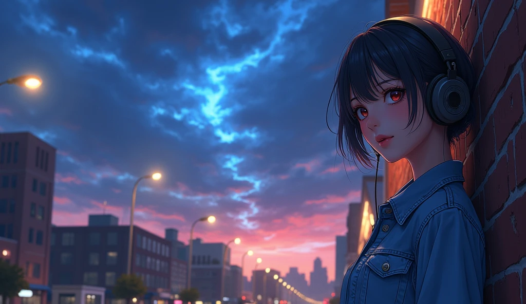 photoRealstic、((Super multiple exposure effect where you can see the background through your clothes))、girl with、a smile、Lakeside in the background、Very fantastic、For night scenes, leave the shutter open long to create lines of light.
