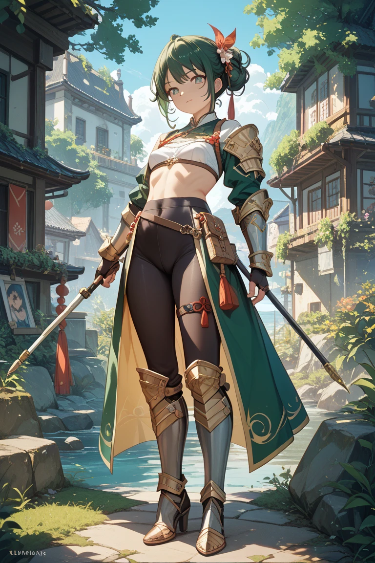 masterpiece, best quality, beautiful art, high resolution, well formed hands, body and fingers, 1 woman, solo, Xiangling , up, adult, big breasted, cleavage, full body, hair ribbon , cosplaying as Maki Genryusai, sexy and skimpy red kimono, pelvic curtain, underwear peek, gorgeous hips, legs and thighs, ryona , in peril, she is being beaten up by her opponent, she is knocked down and she is slapped in the face and being slammed against the floor, receiving the impact of her opponent's attacks, closed eyes, screaming in pain and agony, ryona and perilous scene, bouncing breasts, weak and helpless, martial arts tournament on the beach