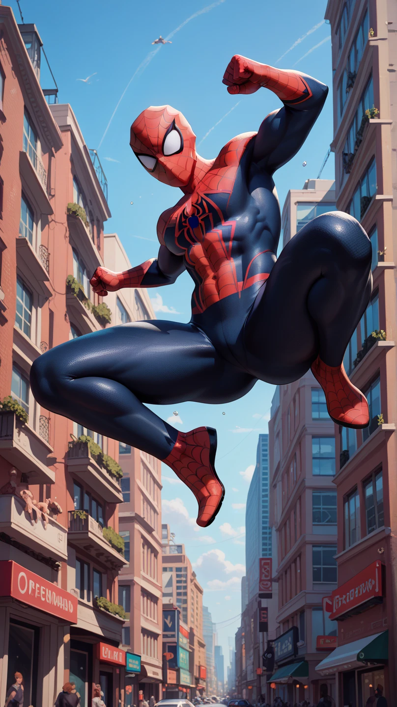 Spiderman action in newyork city full realistik 8k