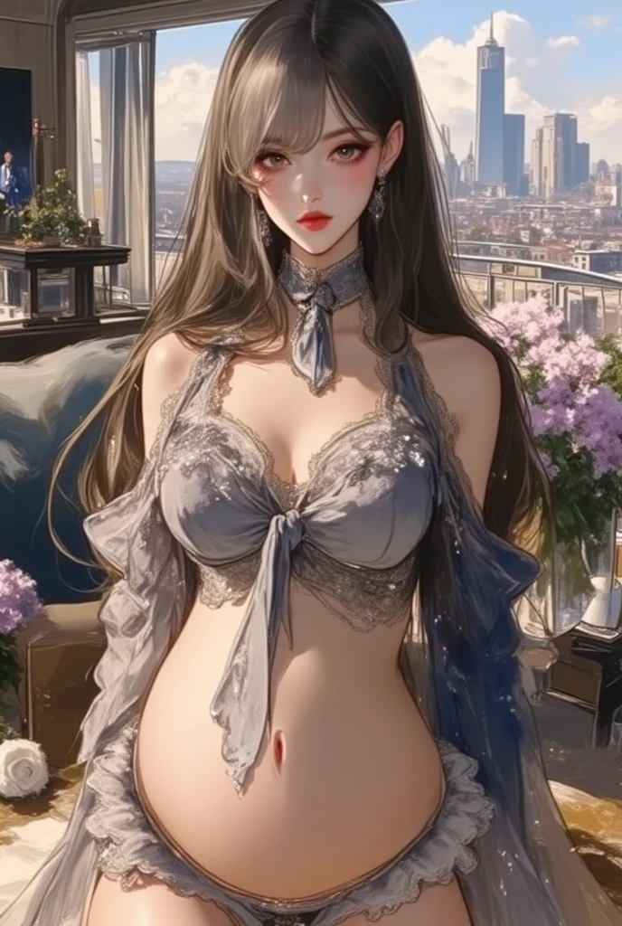 (Top Quality, 8k, 32k, Masterpiece, UHD: 1.3), Attractive Japan Female Pictures, One Girl, (Big: 1.2), Erotic Underwear Styles, Lace, Super Cute, Nice Perfect Face from Upper Body to Thighs, Soft Skin, Gorgeous Wavy Long Brown Hair, (Perfect Two Arms), (Perfect Four Fingers: One Thumb)
K resolution, ultra-realistic, ultra-detailed, high quality, on bed, bold pose Cute pose Various poses --auto --s2