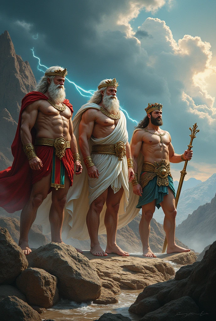 greek mithology, Gods, strong, musculosos, Defined, poseidon, Hercules, Zeus.