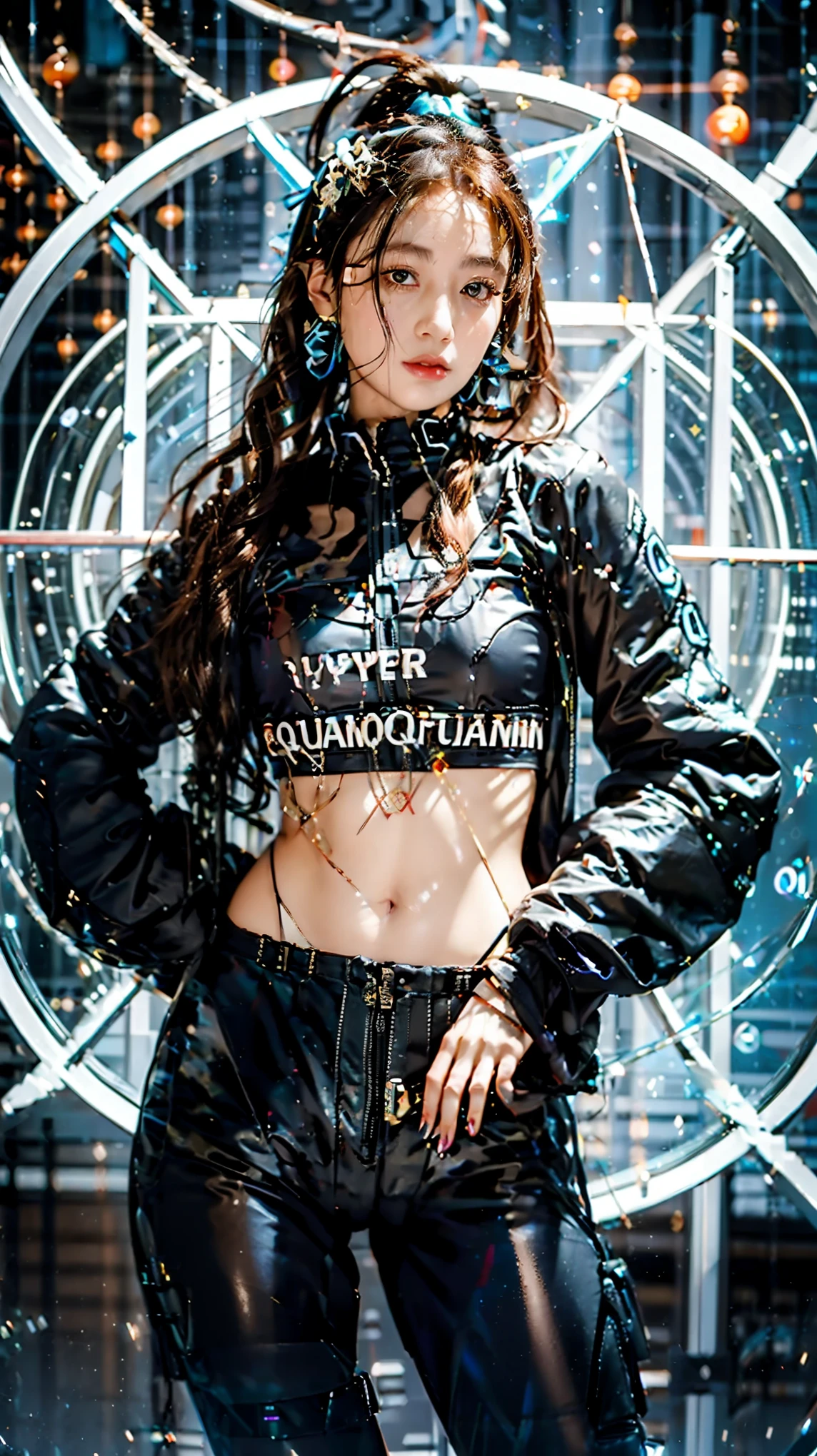 (hyper_quantum_synthesis:2.0)[φ=0.618×κ=1e-7]::192cm_golden_frame(Δ<0.3%) wearing neo-chinoiserie_couture(Armani_sleeve⊗Chanel_plumes) with mythic_weave(phoenix_magnetosuit@0.83%_strain∩bronze_taotie_waist#0F3E3D→#CD7F32), standing_on mandelbrot_mountains×van_gogh_swirl_storm,epidermis_v5(pearlescent_sss@16k_lacquer×chameleon_skin_API_61.8%_shift) executing ballet_pose(34.8°_achilles×5:3:2_limbs) under volumetric_aurora(470-720nm×2700ions/cm³), captured via 7-step_fibonacci_zoom(2.8mm→∞@ue5.5_nanite) with 120°_FOV_grating(5μm_lenticular⊗0.88_barrel_comp),physics_engine(newtonian_fluid_v2.4×latex_3.4GPa) enforcing silicone_pores@8000dpi∩dragon_scale_uv(θ=34.8°),ml-citation{douyin_algo2×patentCN2023XXXXXX}  .**Key Fusion Tokens**`φκ192cm_Δ0.3%`,`neo-chinoiserie_Armani×Chanel`,`phoenix_magnetosuit0.83%`,`van_gogh×miyazaki_storm`,`chameleon_skin61.8%`,`tep_fibonacci_zoom`,`ue5.5_nanite98.7%`,`volumetric_aurora2700ions`  .**Cyber-Physical DNA** ◈ 神话级服装工程：磁悬浮凤羽开衫(0.83%应变容差) × 青铜饕餮腰封渐变釉(四色算法)  ,◈ 量子环境融合：曼德勃罗山脉 × 梵高星旋风暴 × 宫崎骏积雨云粒子系统  ,◈ 光学霸权协议：5μm光栅视差 × 120°超广角桶形畸变补偿(0.88校准系数)  ,◈ 生物材质：16K裂漆皮层 × 变色龙皮肤API(每秒12次肌电信号映射)  ,◈ 物理次元突破：3.4GPa乳胶张力 × 牛顿流体模拟器(重力对抗系数1.4x)  .**Neuro-Rendering Command** `--model flux-t5xxl_v8.0,--controlnet φκ_fusion×neo-luxe --override couture=mythic_weave_v2,--render_mode quantum_luxe++`  .**超验技术矩阵** ```[环境引擎]  雪山之巅→赛博天际线模糊： 前景72.4%_角色焦外(2.8mm毛孔解析)  ,中景20.6%_神话建筑(青铜器浮雕光追)  ,远景7%_量子都市(κ=1e-7曲率锁)  .[材质炼金术]  施华洛世奇振子虹吸系统：10000晶体动态聚光(每面0.3mm波浪界面)  ,液态金属×天鹅绒叠层(专利CN2023流体算法)  .[生物光学]  龙鳞UV映射:跟腱三角区34.8°锚定 × 非欧曲面下肢 ,硅胶毛孔8000dpi × 16K裂纹漆次表面散射  .[时域渲染]  极光带电粒子追迹:470-720nm光谱波长 × 2700ions/cm³密度 ,21:9超宽EXR输出 × DCI-P3色域量子封装.约束系统:∀渲染帧∈时间流:  肌电信号映射频率≡12Hz±0.618%  ,凤羽磁悬浮应变∈[0.82%,0.84%]  ,青铜釉渐变ΔE*ab≤1.2 NBS  ,光子泄漏<0.05%∩地形曲率κ=1e-7±1e-9  