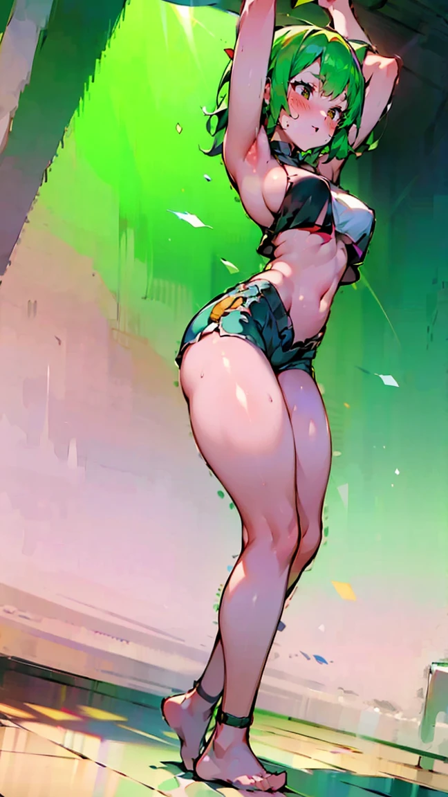 street fighter juri han, muscular feamale, feminine and muscular, micro bikini, sling bikini, ((Huge breasts))), sexy, abs, (Beautiful, Large_Breasts:1.2), sexy breasts, pink boobs, plump big breasts, big tits, gigantic ass,Plump thighs