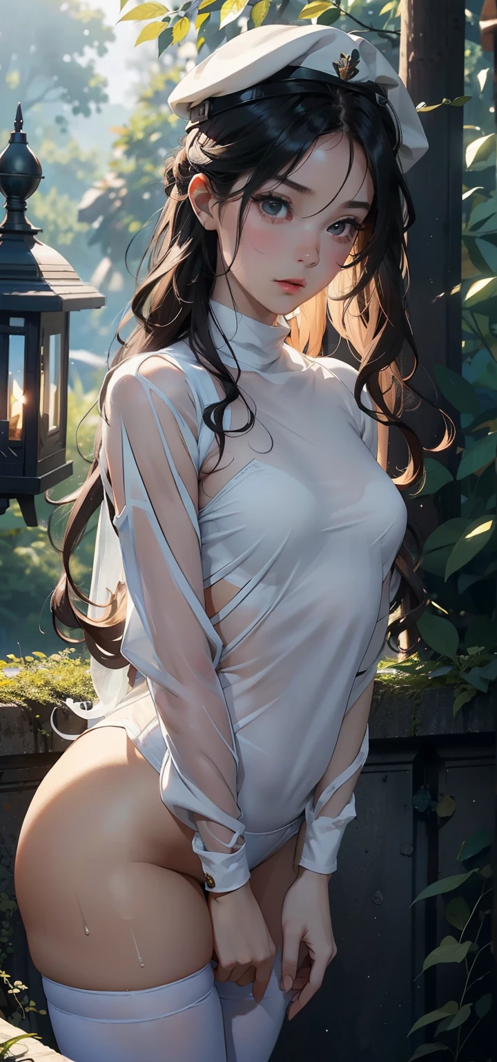 1female,age 5,bit girl,Small loli, 独奏,(Background with:Cherry blossom forest,ln the forest,Ground area water) She has short wood-colored hair,Twist braids,seen from the front, hair straight,,(((tmasterpiece),(Very detailed CG unity 8K wallpaper),best qualtiy,cinmatic lighting,detailed back ground,beatiful detailed eyes,Bright pupils,Blue eyes,Snow-whiteskin,Redlip(Very fine and beautiful),(Beautiful and detailed eye description),ultra - detailed,tmasterpiece,))facing at camera,A high resolution,ultra - detailed),revealing breasts,Bare genitalia, Bulge,legs are open,Raised sexy,Camel toes,Flushed complexion,Desire for dissatisfaction,frontage,elementary student,on cheongsam,The kinky is exposed,Pornographic exposure,Lace bikini