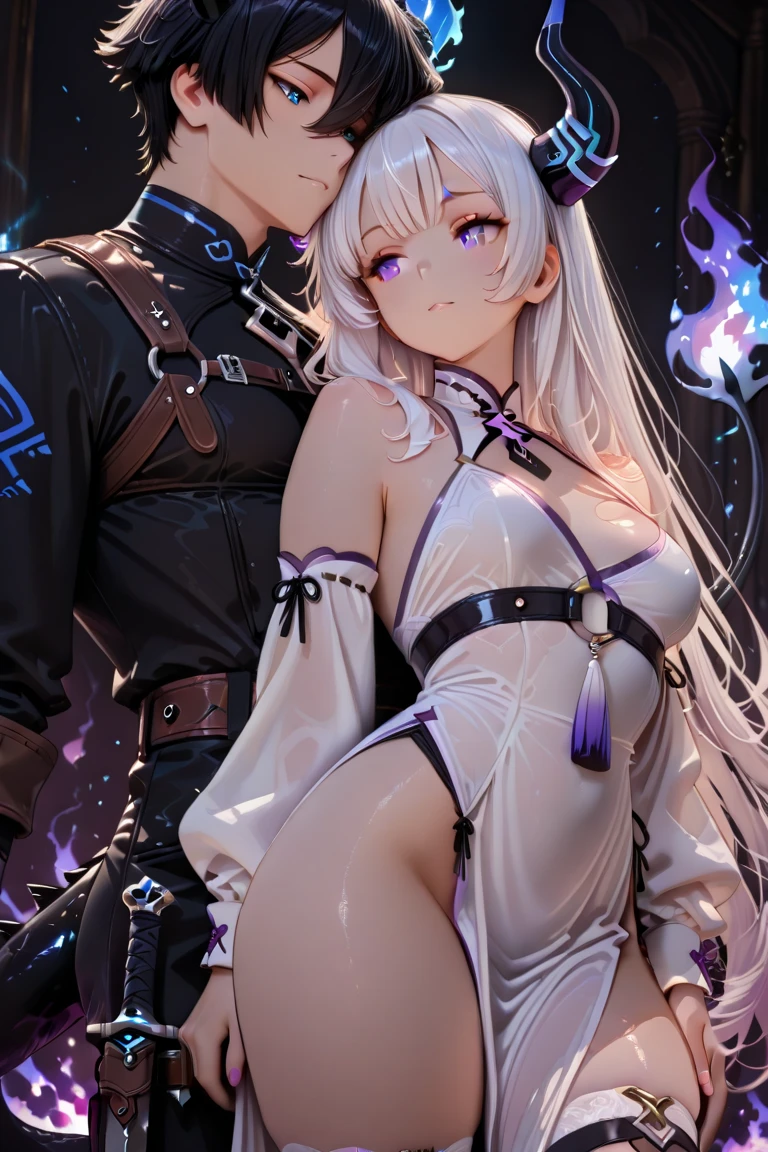 Sex Re:Meteora by CREATORS、Super detailed、Particles of light:0.5、、Beautiful Eyeouth half open、Natural Texture、Dripping cloudy saliva、Body wet with semen、Wet vagina、Exposed female genitalia、、Vagina in full view、A man grabs a woman&#39;s waist、Male genitalia enter female genitalia、Small and beautiful female genitalia、A room with the morning sun streaming in、
