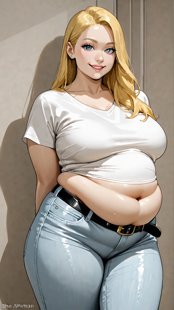 detailed illustration (side view),dynamic angle, ultra-detailed, illustration, clean line art, shading, anime, detailed eyes, detailed face, beautiful face, dramatic lighting, detailed illustration, dynamic angle, ultra-detailed, illustration, sensual face, gorgeous face, tired, annoyed look on face,
tired, annoyed look on face, Mom bod, woman in her 30s, milf, white reinforced bra, mom jeans, jeans unbuttoned, unzipped jeans, thick, plump, blue eyes, blonde hair, pear shaped body, big ass, massive sagging full , clothes tight, wide hips, beer belly, chubby, breasts overflowing bra cups, drinking, beer cans, background of a pool house interior, belly spilling out of unzipped pants, nighttime, moonscape outside windows, BBW, bloated belly, belly jiggle, pants unzipped, pants unbuttoned, pants open,