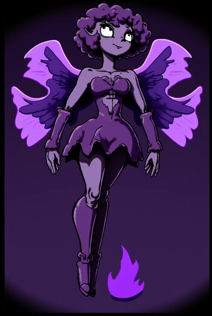 <lora:salamanderkingstyle:0.6>, ayejaymakeart, woman with large angel wings, (pink|purple|blue) colorscheme, face covered in shadow, long limbs, full body