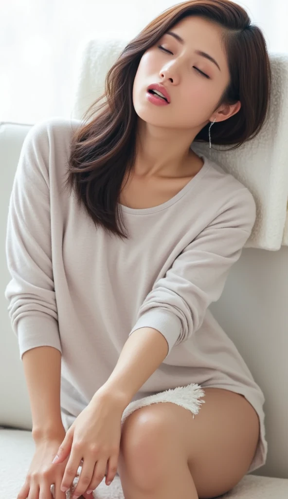 cute girl, beautiful girl, cute clothes, bed, organization