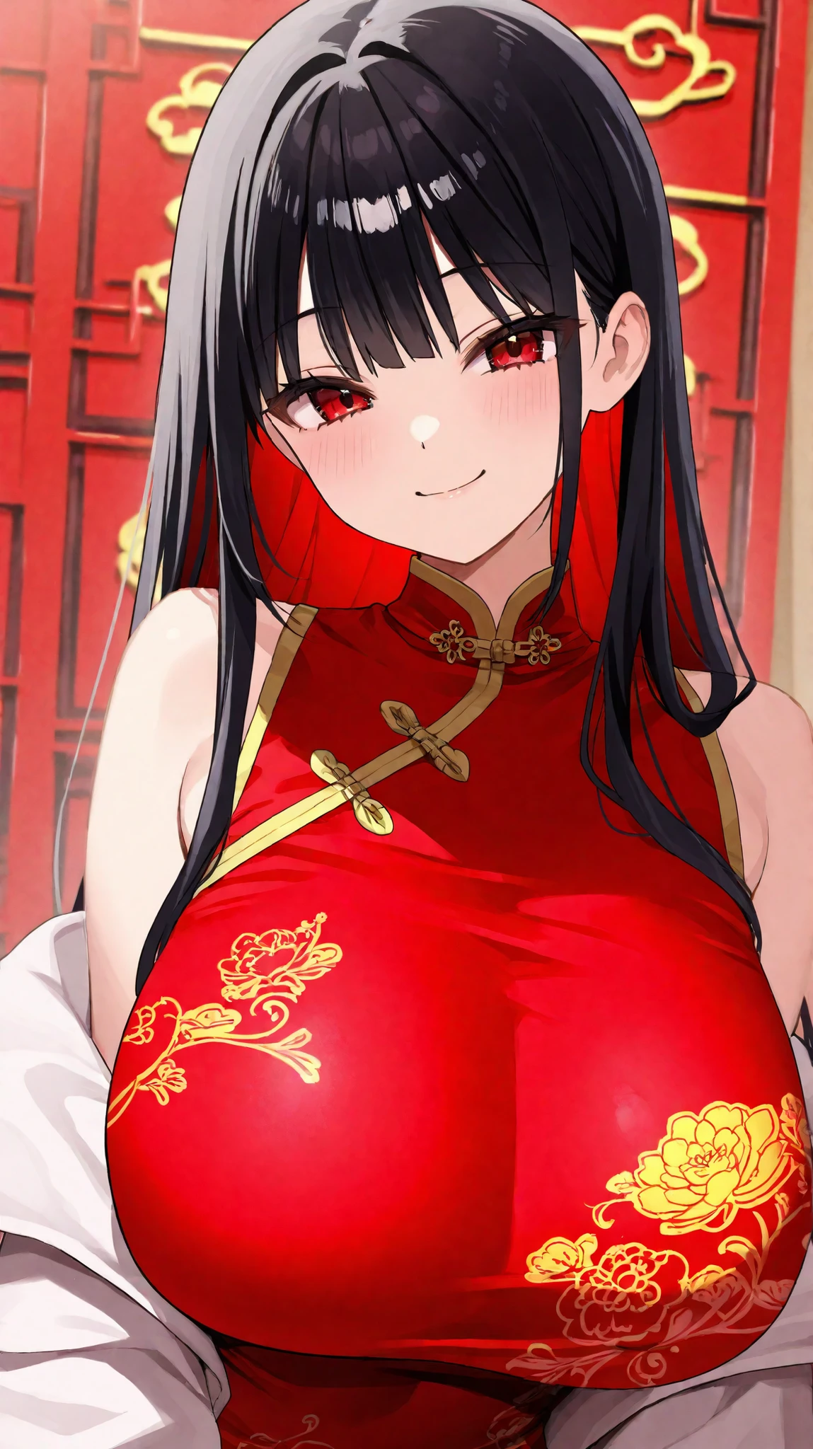 A tragic historical drama in 8k live-action style: Beautiful palace secrets Beautiful 10 year old Chinese Kung Fu Princess with long black hair has her nipples examined by a doctor and vigorously played with Gorgeous embroidery, Ultra glossy, She is wearing a shiny red top and bottom long sleeve floral pajama kung fu suit.... She resists and cries Her nipples are very long