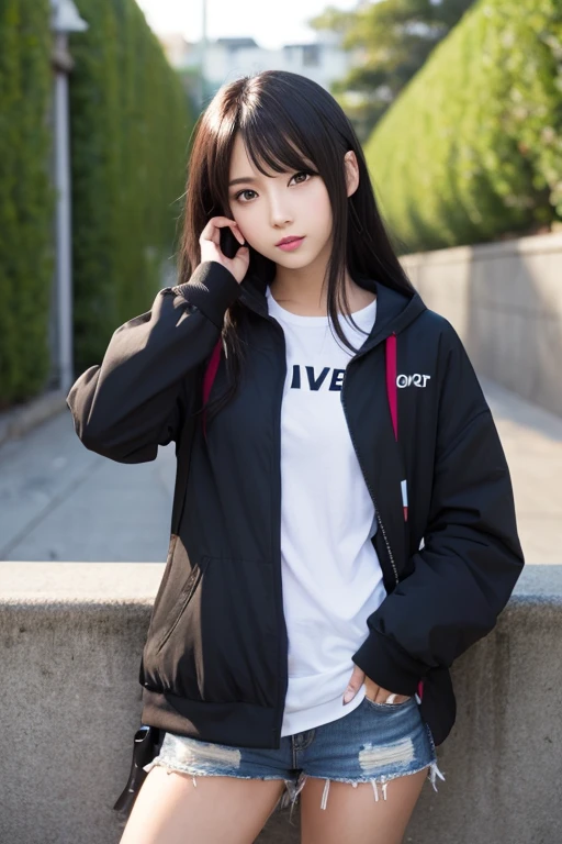 Highest quality、8k、Junior high school girl、Black knee-high socks、Thighs、Big Breasts、Triangle sitting、Sitting with legs crossed、Knee Up、Spread your legs