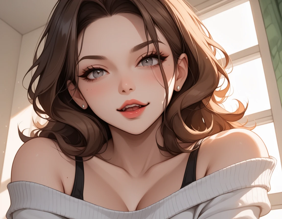 (Night:1.7), Modern apartment, high rise, CityView, Before Window,
Standing at attention,Hands Down,
Green shirt,long sleeves, cleavage, collarbone,
Glasses,brown hair,purple eyes,braid,single braid,yellow hair ornament,
1 girl, 20yo,Young female,Beautiful Finger,Beautiful long legs,Beautiful body,
Beautiful Nose,Beautiful character design, perfect eyes, perfect face,expressive eyes,
looking at viewer, in the center of the image,(Upper_body),(Focus on her face),
official art,extremely detailed CG unity 8k wallpaper, perfect lighting,Colorful, Bright_Front_face_Lighting,shiny skin,
(masterpiece:1.0),(best_quality:1.0), ultra high res,4K,ultra-detailed,
photography, 8K, HDR, highres, absurdres:1.2, Kodak portra 400, film grain, blurry background, bokeh:1.2, lens flare, (vibrant_color:1.2)
(Beautiful,large_Breasts:1.4), (beautiful_face:1.5),(narrow_waist),