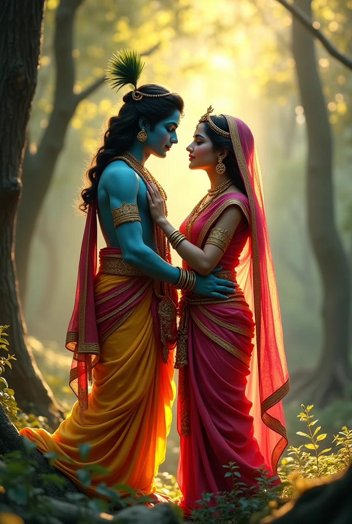 Krishna showing respect to radha full hd