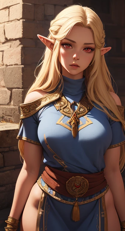 The Legend of Zelda, Zelda all grow up and wild as can be in her micro miniskirt her shaved cameltoe is visible with a tight underbood shirt holding her firm round breasts breathtaking low angle visuals