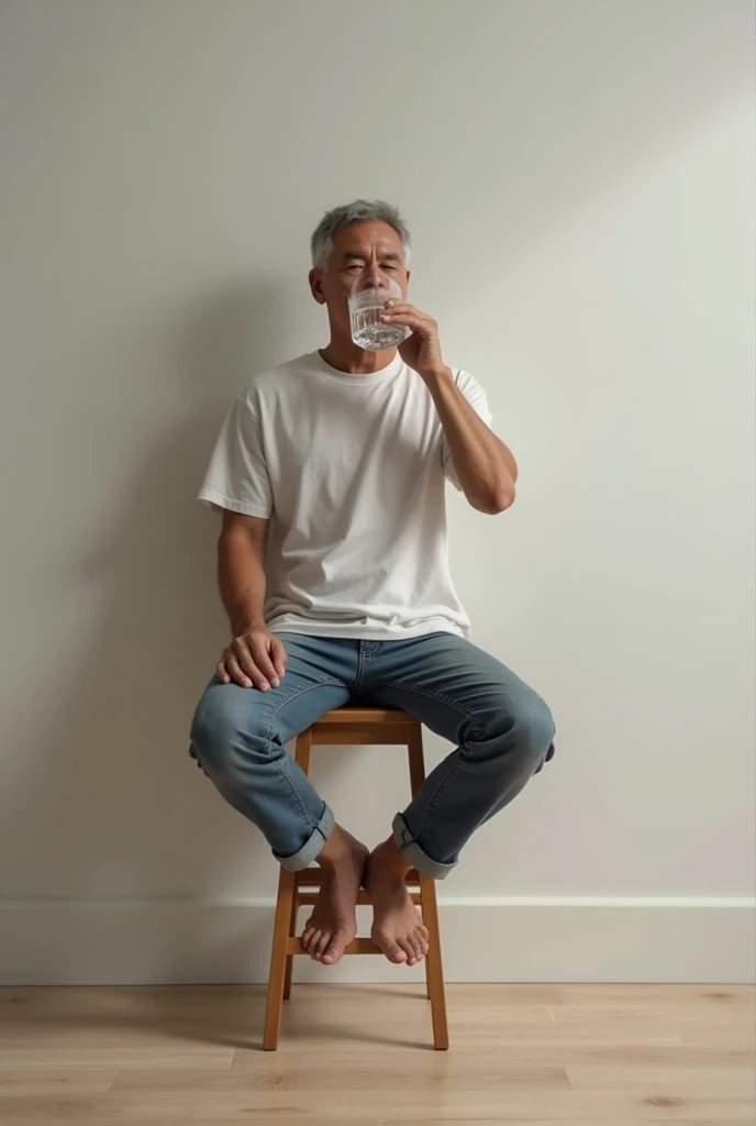 50yearsold，Hidetoshi Nakata，（Demo Mulroni 1.3），Shirtless，Tong，Bulge，taking a shower，black long socks，Thin，musculature，lbeard，fortitude，artwork of a，tmasterpiece，k hd，ssmile，