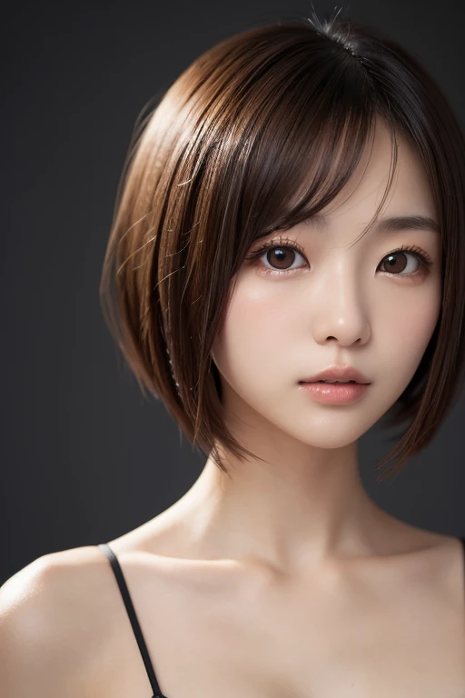 (Photo Real:1.4), (hyper realisitic:1.4), (Smooth lighting:1.05), 1 girl, so embarrassed that I instinctively turned face away, open your mouth to say something, Close-up of the face, Soft lighting, Back lighting, (cheerfulness:1.2), (Finest Real Textured Skins), Narrow-eyed, Super fine face, glowy skin, retinas, Anatomically correct, acurate, (short Hair:1.1), bangs, Textured skin, High quality, high details, Best Quality, High resolution, indoor,