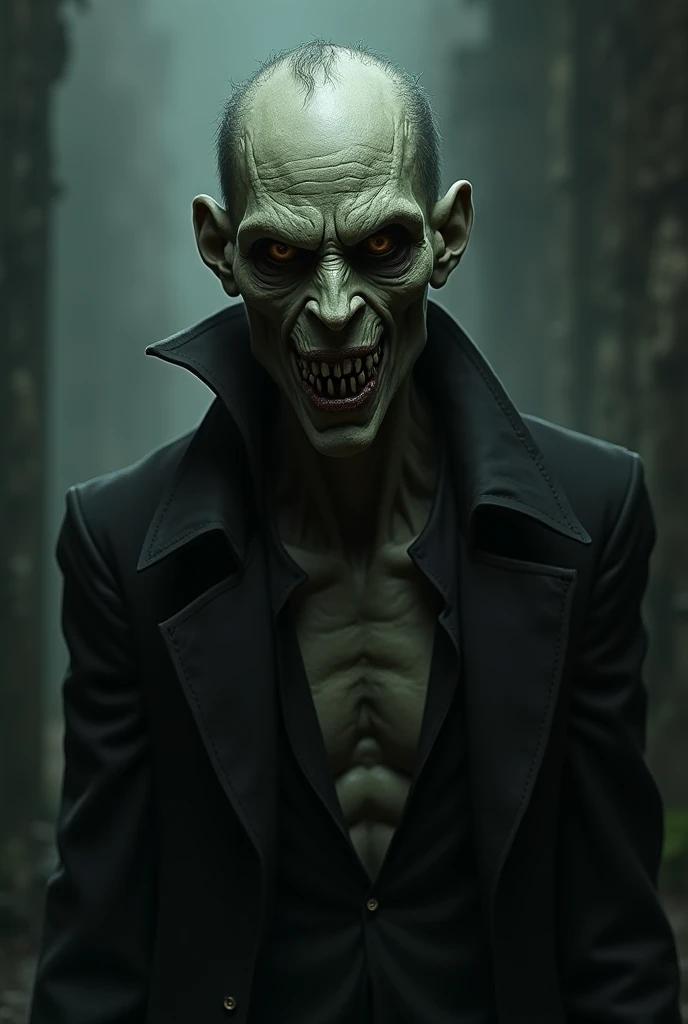 A scary man with scary smile