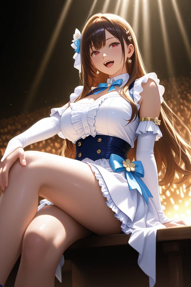 1 girl, light smile, shiny skin, highest quality, table top, (game CG:1.4), NSFW, detailed beautiful face and eyes,big breasts、small area see-through lingerie, sailor venus, I could feel the fight, Severe, cowboy shot、big and full breasts、full moon night、beautiful starry sky、((highest quality)), (Super detailed), very detailed, High resolution raw color photos, professional photography, ((beautiful big breasts)), wonderful face and eyes, (see through panties:1.2)、、big ass、looked back、Close up of cameltoe、from below