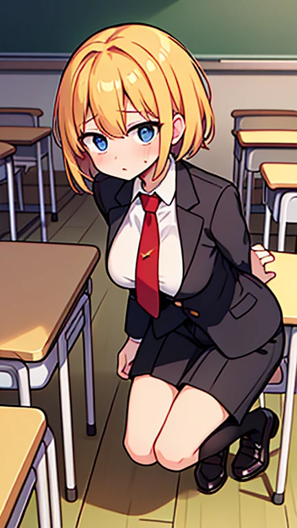 Pov,big tits,school suit,surprised,bare tits,Lifting the skirt