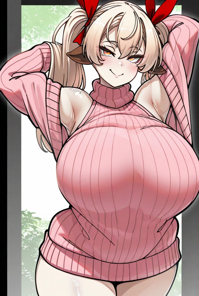 high resolution, very detailed anime, Tsunade Senju, 1 girl, ((bimbo))), long and blond hair, swollen lips, thick lips, Wide hips, thick thighs, huge ass, cara sexy, unimpressed face , huge huge natural breasts, mature woman, Prepared woman, soft breasts, sagging and thick breasts, areola, lumpy breasts, pink micro bikini, revealing neckline, huge nipples, Pool,