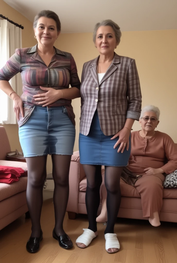 crie a imagem de uma senhorinha de idade, com uns 65 anos, branca, corpo comum para idade, chata, velha, rigorosa, roupas formais, de lado, perfil, terno luxuoso, estilo caricatura, 4k