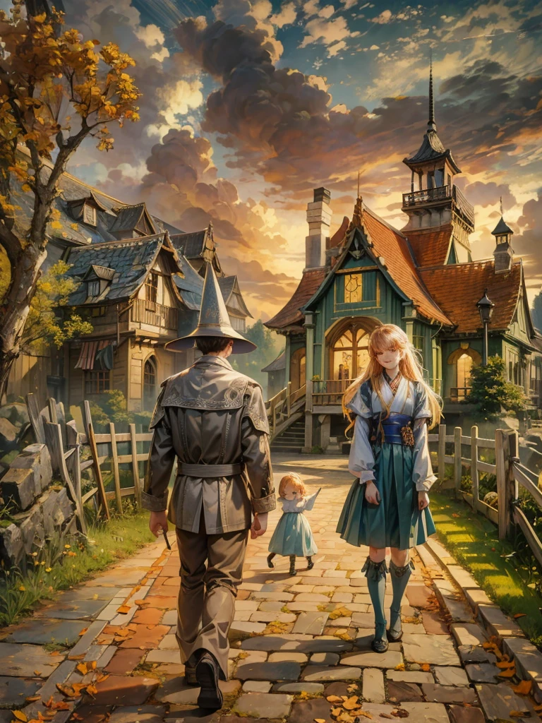 Absurdres masterpiece HDR high quality picture of a random scene from wizard of Oz with a Tim Burton theme style in a beautiful masterpiece background , detailed character, handsome face