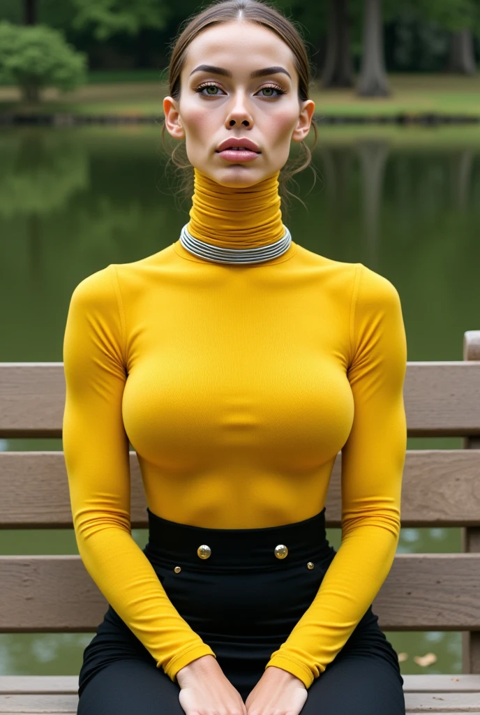 photo of extremely sexy (jg_ashleyresch:0.99), a woman as a sexy student, (closeup portrait:1.2), (curly haircut), modelshoot style, (extremely detailed CG unity 8k wallpaper), photo of the most beautiful artwork in the world, professional majestic oil painting by Ed Blinkey, Atey Ghailan, Studio Ghibli, by Jeremy Mann, Greg Manchess, Antonio Moro, trending on ArtStation, trending on CGSociety, Intricate, High Detail, Sharp focus, dramatic, photorealistic painting art by midjourney and greg rutkowski, (yellow tight turtleneck top:1.2), (long skirt:1.1), ((crowded shopping street)), (looking at viewer:1.2), (detailed pupils:1.3), (holding a shopping bag:1.1)