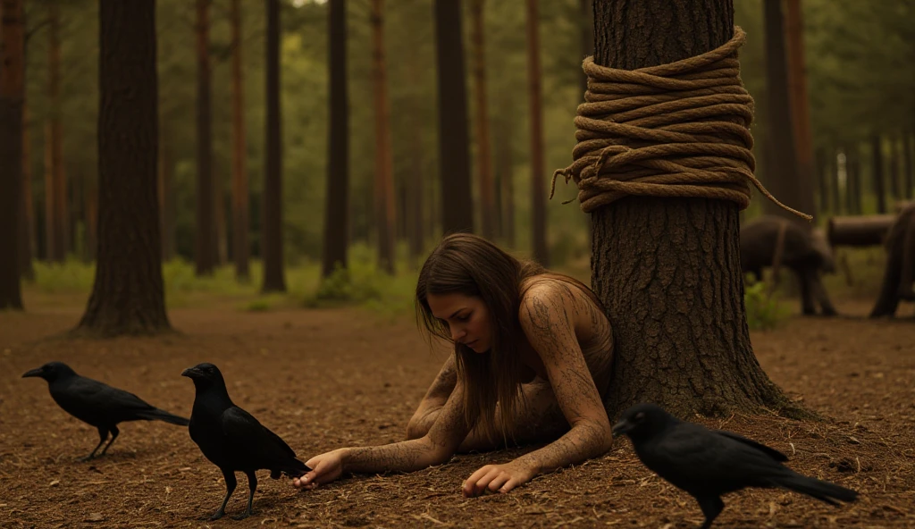 Porn scene in the middle of the forest