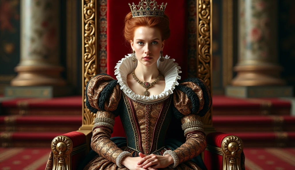 Realistic Photo Queen Elizabeth I Of England Throne Room In The Realistic Photo Queen Elizabeth I Of England Throne Room In The