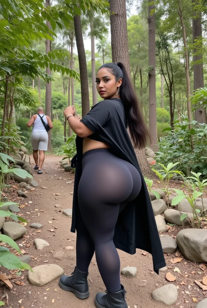 nude, Plump buttocks,Twin tails ,The back is charming,In the forest , cream in ass, african girl, dark skin young