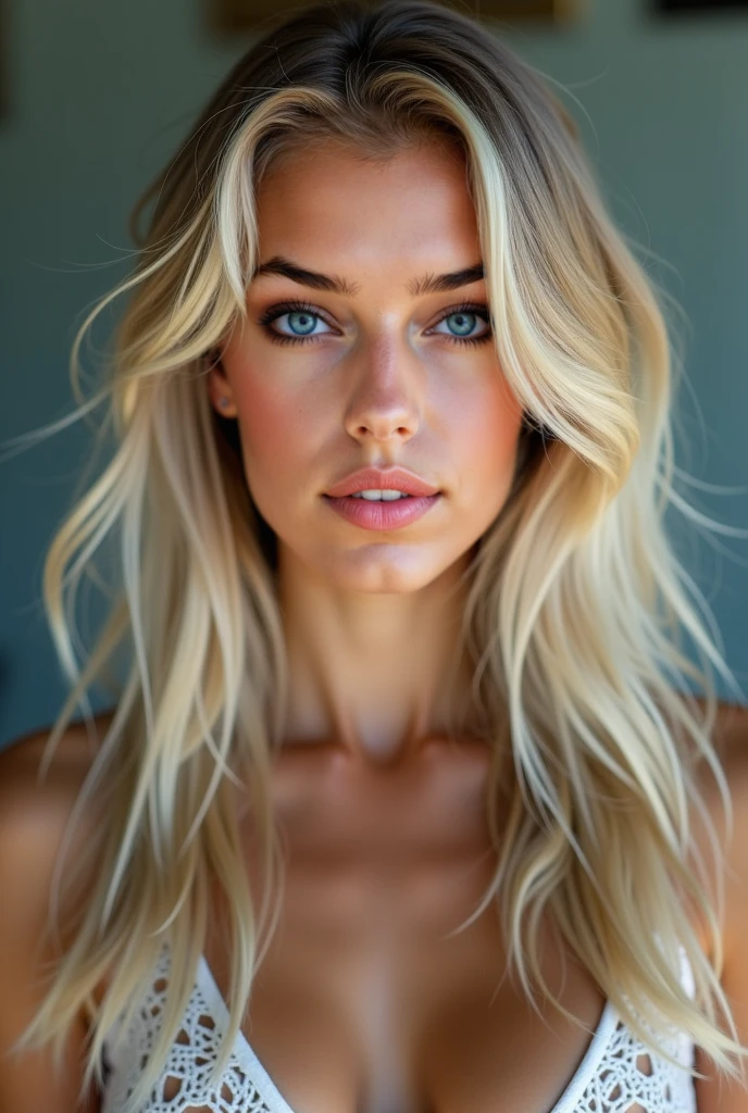 A very attractive 10 year old blonde with a realistic look and a big ass
