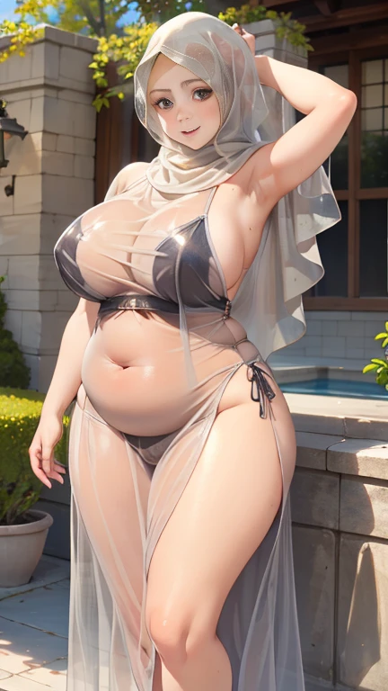38 years old beautiful mature woman, manager, ((wearing green transparent wet clothes)), naked big , tight jammies, giant pendants, mature: 26.9, curvy body, proportional mature body, full body, seductive posture, outdoor landscape, waterfall