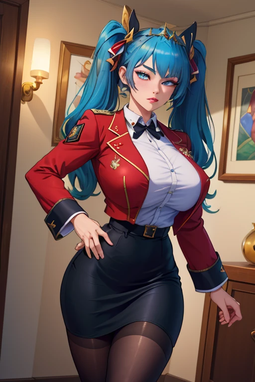 There's a woman in uniform posing for a photo, hyperrealista , a hyperrealista , realista , cosplay de anime, garota de anime na vida real, cosplay de anime, realista cosplay, como personagem de anime, da escola, magic school student uniform, cosplay profissional, Makoto Shinkai e Artgerm, cosplay, realista anime 3 d style