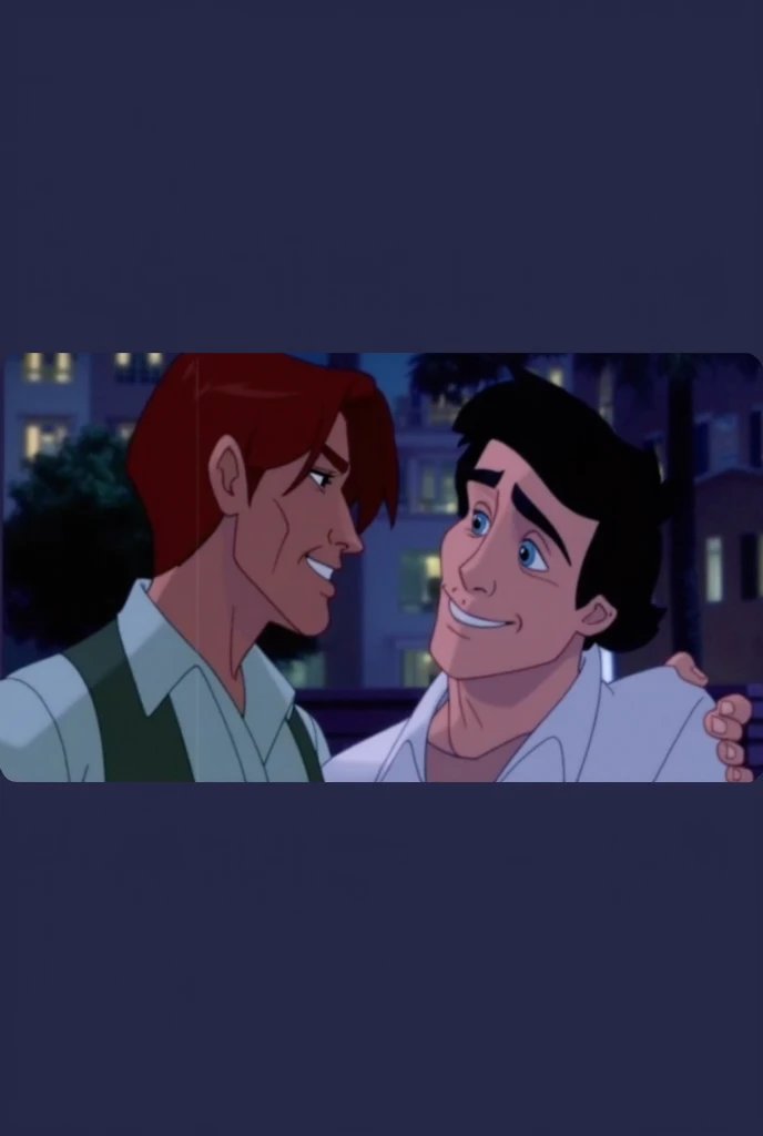 Max Goof (Goofy&#39;s son) passionately kissing Bradley Uppercrust the Third (movie villain "An Extremaly Goofy movie") 
