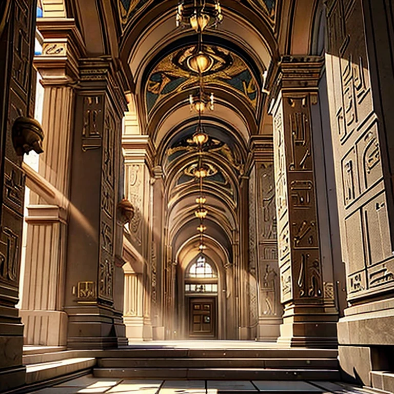 sunlight shining through a window in a large building with columns, dramatic lighting. concept art, ancient. atmospheric lighting, egyptian atmosphere, detailed unreal engine 5 render, unreal engine 5 render dramatic, detailed lighting and textures, global illumination!! intricate, rendered unreal engine 5, unreal engine 5 lighting, unreal engine 5 rendered, art of unreal engine 5, unreal engine 5 rendering