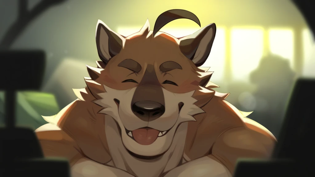 masterpiece, best quality, NJ5Furry, solo, 1 male, furry, male focus, Wolf, smile, two-tone fur, (naked), Thick eyebrows, scar on eye, by null-ghost, Cooper from remember the flowers, artwork, digital artwork, (large canine penis), (large cumshot), (excessive cum), (cum on body), erection, museum, dim lighting, (Sharp focus, masterpiece, 8k, intricate artwork, hyper-detailed, high detail), (high dynamic range), (close up shot), detailed eyes, detailed background, black eyes, moan, looking pleased