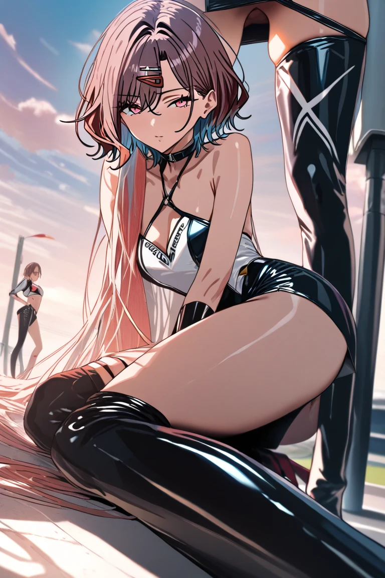 1 girl, (medium breasts))) (((bunda grande))), (((wearing a short bikini))), (cabelo rosa longo), (((olhos azuis))), (on the beach at night with starry sky and full blood moon), (cintura fina), (bumbum grande), (pernas finas e musculosas), barriga musculosa, bare feet, (Stand Up), Caudas duplas, olhos brilhantes, Reflexo ocular, mau humor, anime , estilo anime, ray tracing, brilhar, sombra projetada, panorama, Sony FE, 8k, UDisk, piece of master, preciso, anatomicamente correto, Super Detalhe, melhor qualidade, ultra high-resolution, Hard disk, 16k
