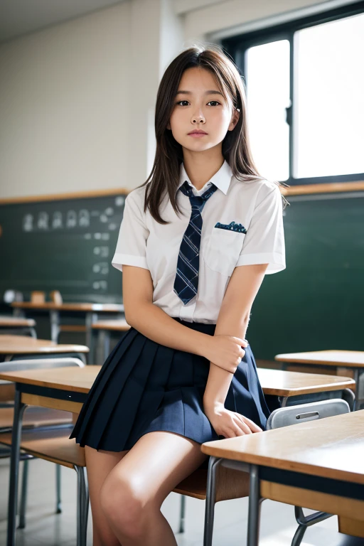 A girl at school