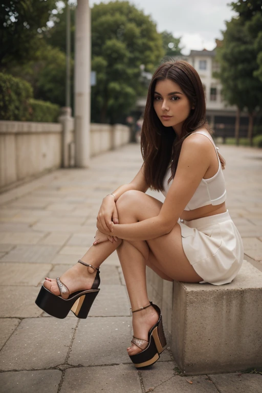((ultra realistic), ((masterpiece)), ((detailed)), ((detailed face)), perfect eyes, detailed eyes, 20 years old, slim body girl, slim face, beautiful , big black eyes, perfect eyes, detailed eyes, ((natural face)),  ((night view)), big ass, medium breast, big waist, cleavage, wearing elegant onepiece cloth, ((unique cloth)), ((pose like supermodel)), sitting, nice hairstyle, black hairs, front facing, ((full body)), against the light, bare back, bare shoulders, ((heels)), accessories, handbag, ((shadows on body))
