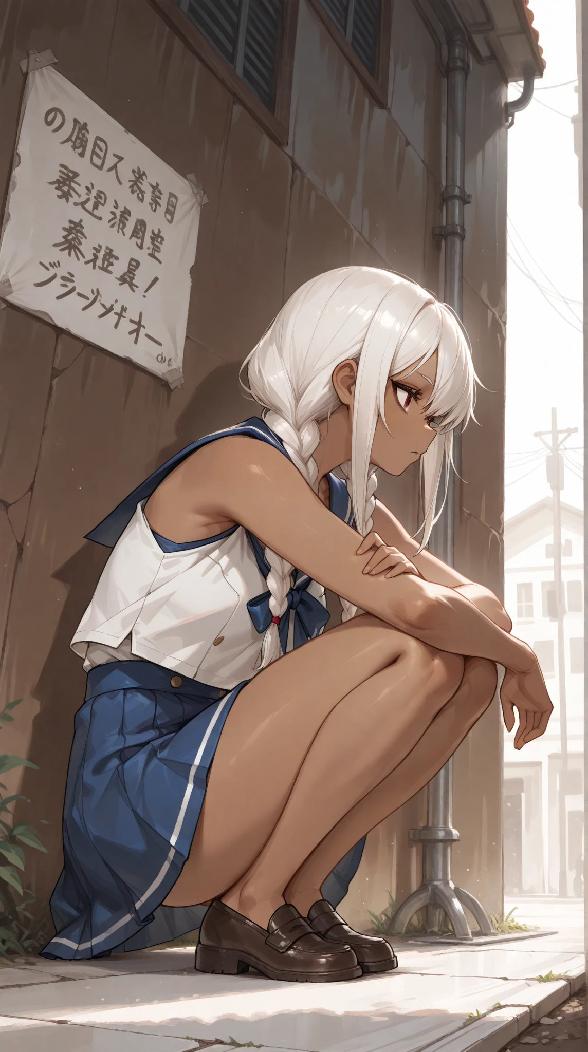 (masterpiece, best quality), 1girl,<lora:MizobuchiChinana-v1:0.8>, ChopioMizobuchiChinana, (gyaru:1.1), long hair, ponytail, sidelocks, braid, scrunchie, (looking at viewer:1.3), large breasts,, outfit_1, collared shirt, necktie, pleated skirt, plaid skirt, bra peek, cleavage, sweater around waist, (leg warmers, loose socks:1.5), choker, shirt tucked in,,